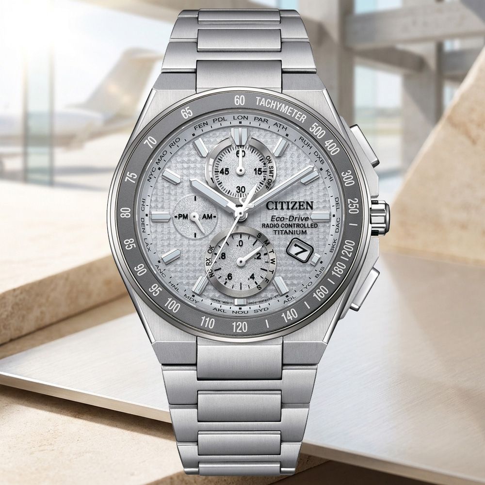CITIZEN星辰 GENT'S系列 鈦金屬 光動能電波 計時腕錶 開學季 禮物 送禮 40.5mm/AT8391-52H