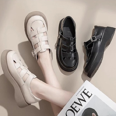 【LN】現+預 簍空休閒包頭羅馬風女鞋