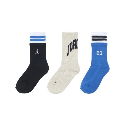 Nike 休閒襪 Cushioned Crew 大童 童襪 樺樹紋 雙層襪 襪子 穿搭 3雙入 JD2533047GS-001