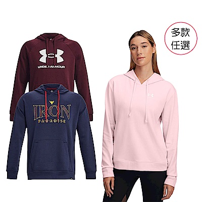 【UNDER ARMOUR】UA Rival 長袖帽T 男女多款任選