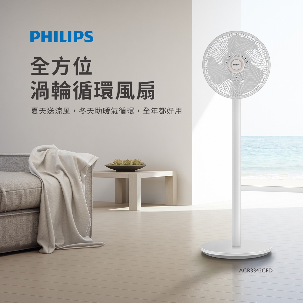 PHILIPS 飛利浦 全方位渦輪循環扇ACR3342CFD