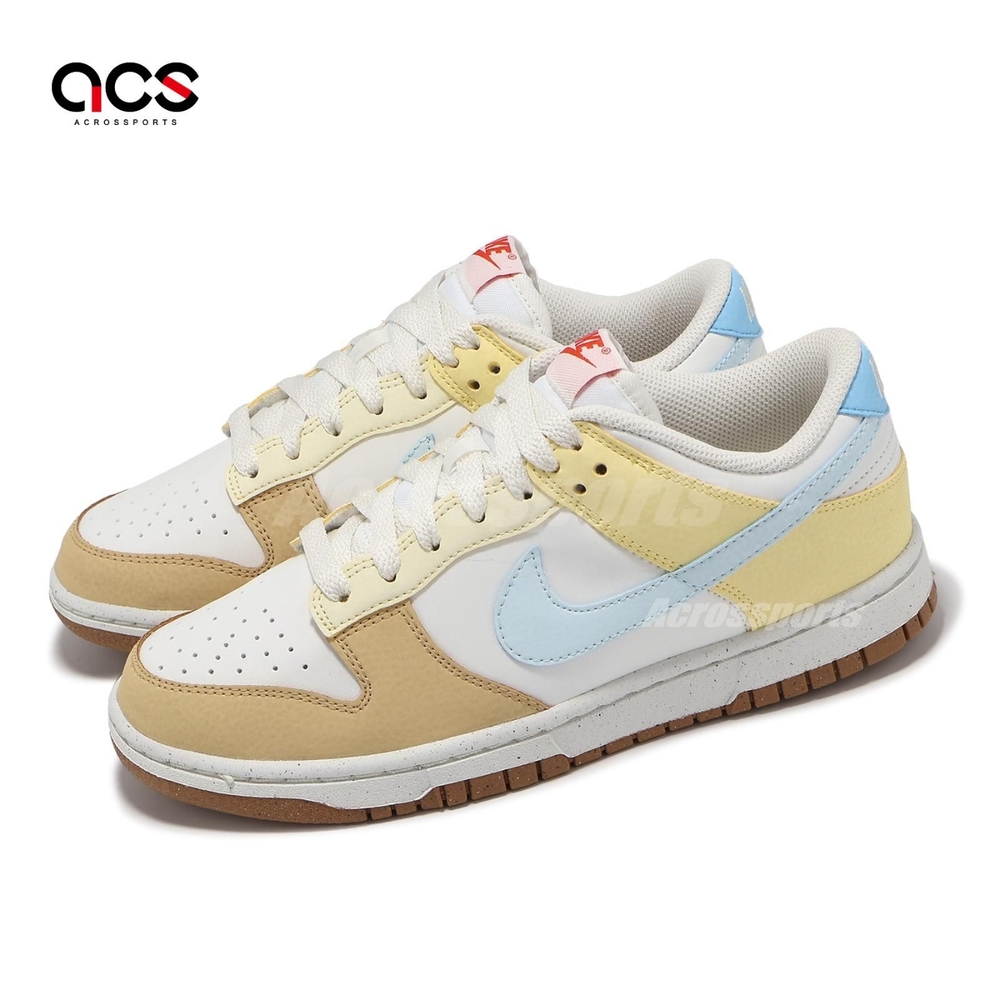 Nike 休閒鞋Wmns Dunk Low Next Nature 女鞋白藍黃皮革低筒經典