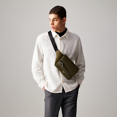 【BRAUN BUFFEL 德國小金牛】台灣總代理 阿格馬林 腰胸包-橄欖綠/BF560-06-MIO