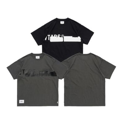 Wtaps Lim / SS / Cotton 反向縫製工藝印花短袖 黑/灰 261ATDT-CSM27