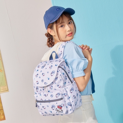 【Hello Kitty】皇家航海-翻蓋後背包-白 KT03J02WT