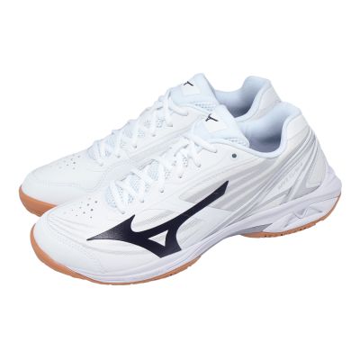Mizuno 美津濃 羽球鞋 Wave Claw 4 寬楦 男鞋 女鞋 白黑 膠底 回彈 室內運動 71GA2643-07