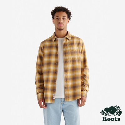 Roots男裝- MANNING FLANNEL 長袖襯衫-棕色