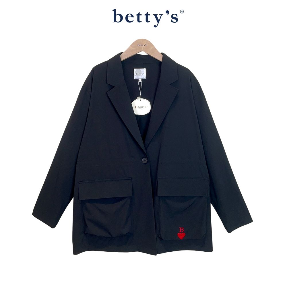 betty’s貝蒂思　 腰部抽繩西裝領開襟外套(共三色) (黑色)