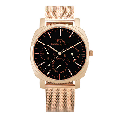 Everlasting Love 天長地久 三眼情人錶 定情信物 (玫殻/米蘭/黑麵)