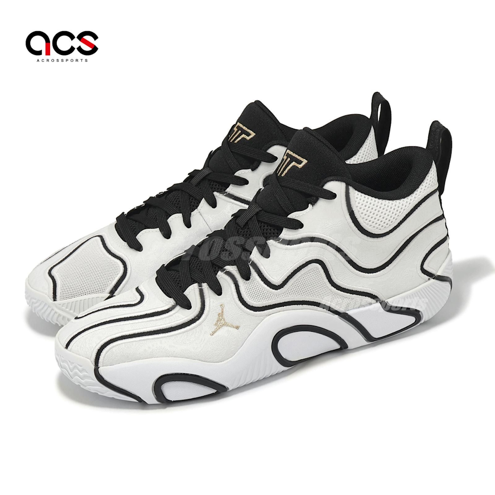 Nike 籃球鞋Jordan Tatum 3 PF 男鞋Tunnel Walk 白黑緩震氣墊IB8150