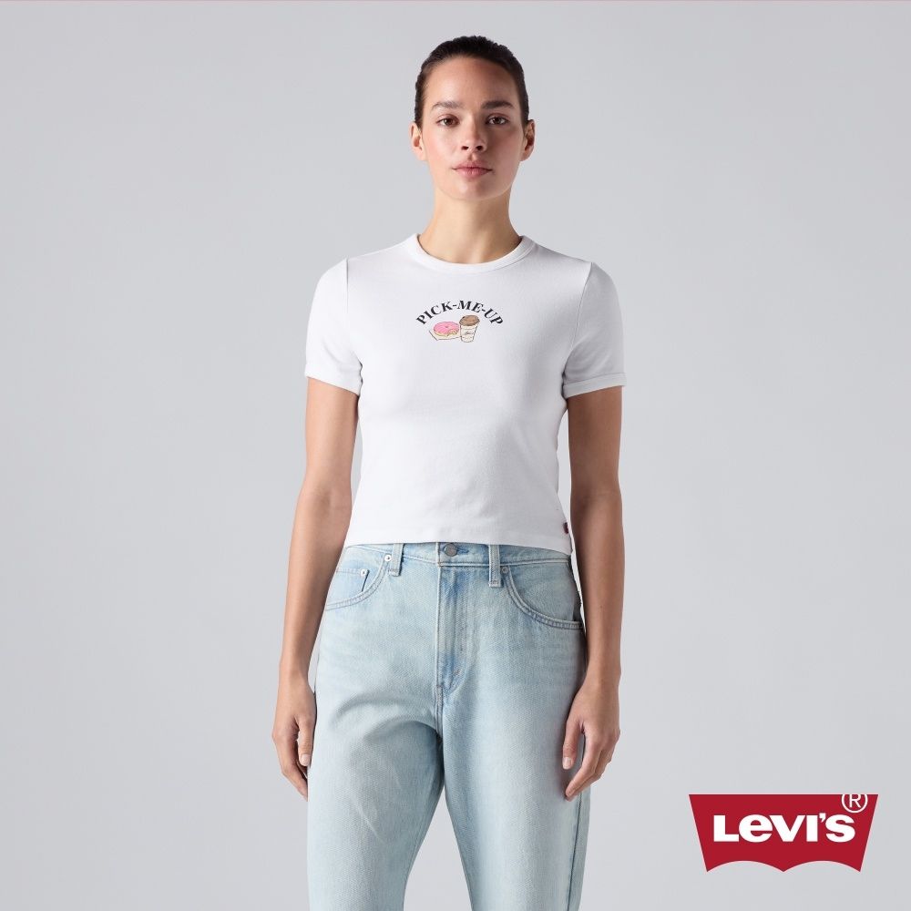 Levi's 印花短版HAYES 短Tee / 微彈性 女生上衣 熱賣單品