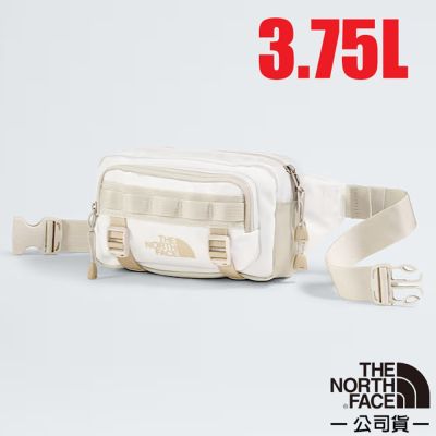 【The North Face】BASE CAMP LUMBER 防水耐磨腰包3.75L.單肩斜背包_8BK5-N8V 白灰色