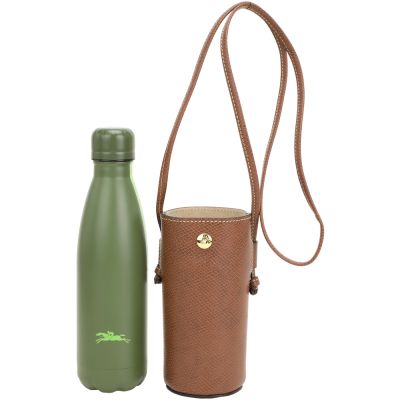 LONGCHAMP EPURE 壓紋牛皮附水壺手提/肩斜背包(棕色)