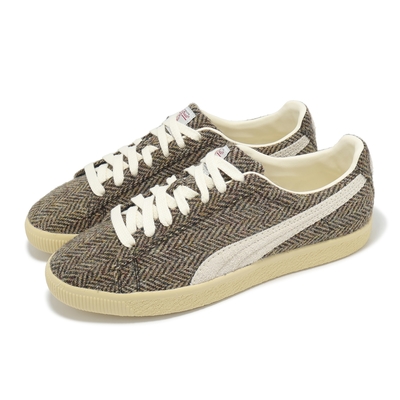 Puma 休閒鞋 Clyde Harris Tweed 男鞋 棕 米白 羊毛 復古 哈里斯花毛尼 板鞋 39851201