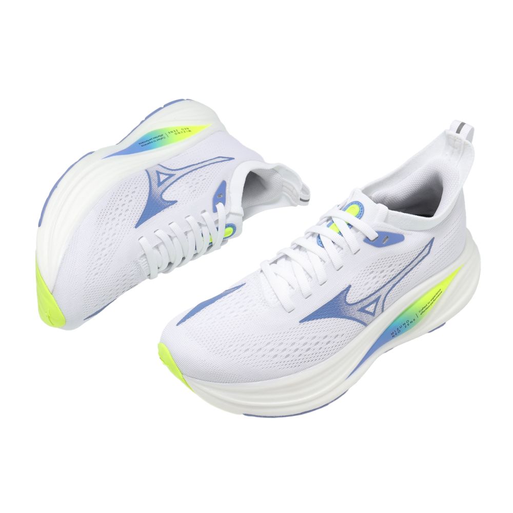 Mizuno 美津濃慢跑鞋Neo Zen 2 女鞋白藍針織鞋面襪套式緩衝運動鞋