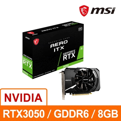MSI 微星】RTX 3050 AERO ITX 8G OC 顯示卡| RTX 30系列| Yahoo購物中心