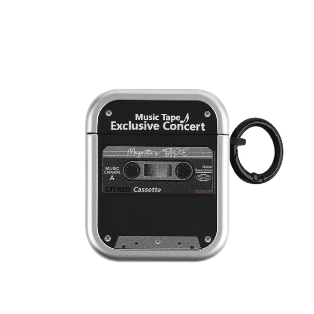 【Koios】復古霧透磁帶耳機殼Airpods 4 Pro2 Pro防摔殼 保護殼 (霧透黑)