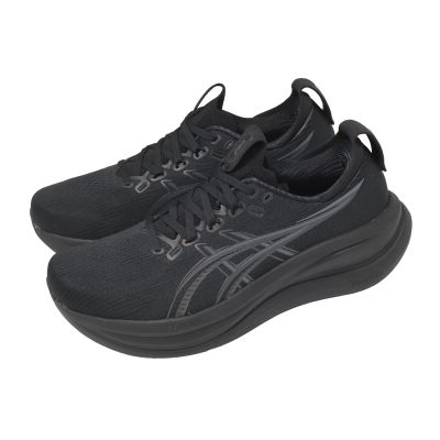 Asics 亞瑟士 慢跑鞋 GEL-Nimbus 28 2E 寬楦 男鞋 黑 灰 緩震 運動鞋 1011C144001