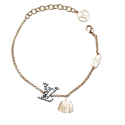 LouisVuitton路易威登 Louis Vuitton路易威登 LV飾品 M0969A聯名YK ICONIC INFINITY DOTS系列圓點點綴標誌手鍊(黑)