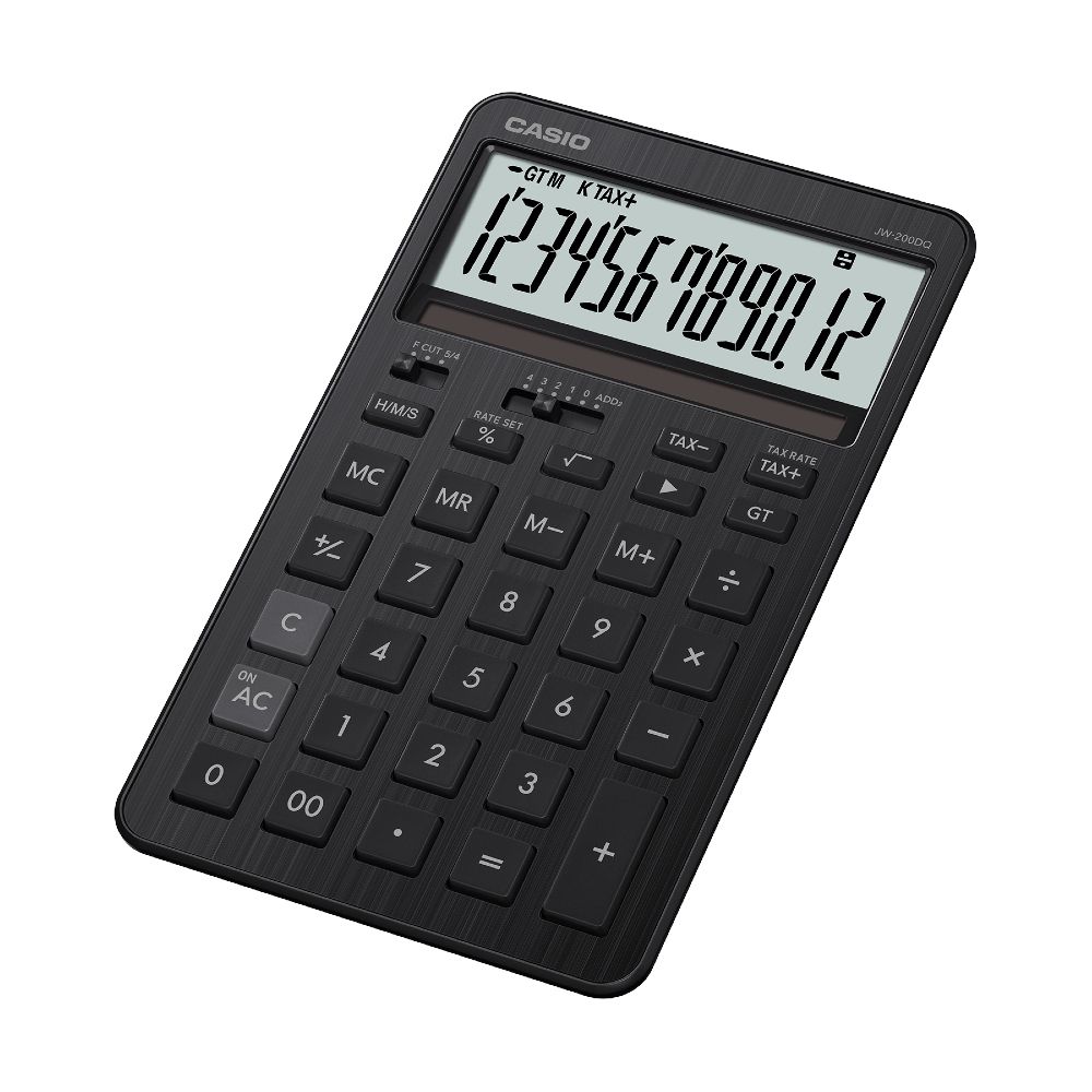 CASIO卡西歐 12位數閃耀計算機(JW-200DQ-BK)