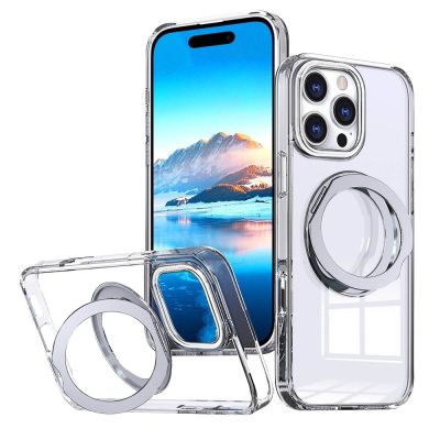 apbs iPhone 17/16/15 Samsung S26/S25系列 軍規360旋轉磁吸立架手機殼-純透殼