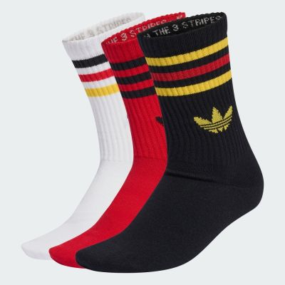 【adidas 愛迪達】 3-STRIPES 中筒襪 3 雙入 男/女 - Originals KD8251