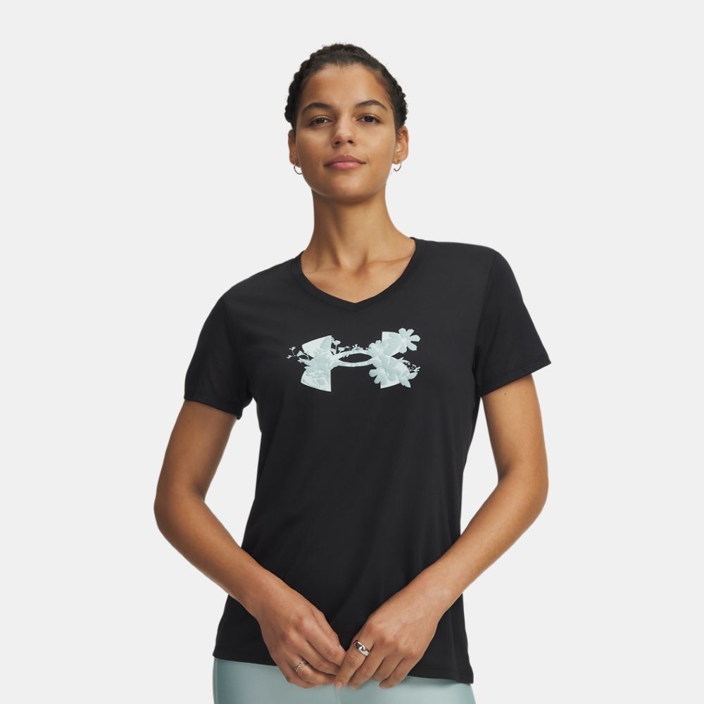 【UNDER ARMOUR】UA 女 短袖T-Shirt 多款任選 (黑V領)