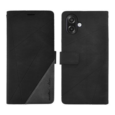 Metal-Slim Samsung Galaxy A07 5G 幾何造型膚感雙料撞色磁吸皮套