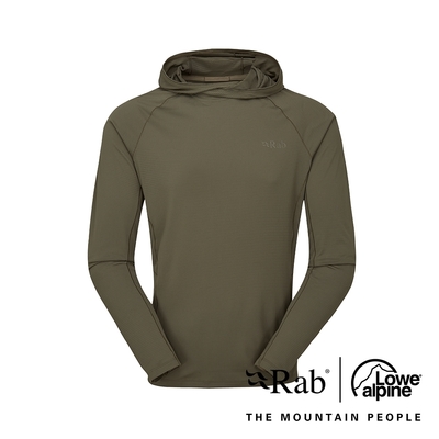 【RAB】 Sonic Hoody 長袖透氣連帽排汗衣 男款 淺卡其 #QBL70