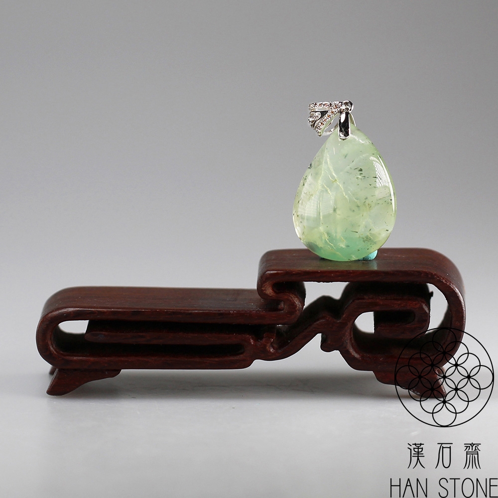 漢石齋】天然冰玻種葡萄石寶石吊墜(20*26*9mm) | 漢石齋| Yahoo購物中心