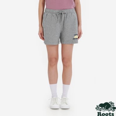 Roots 女裝 SPORTING GOODS 棉短褲（混色椒鹽灰）