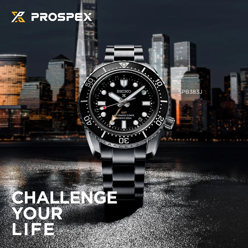 SEIKO 精工Prospex 大谷翔平廣告款GMT 三日鍊潛水陶瓷機械錶(SPB383J1