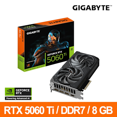 推★技嘉GIGABYTE GeForce RTX5060 Ti WINDFORCE OC-8GD 顯示卡 RTX5060Ti