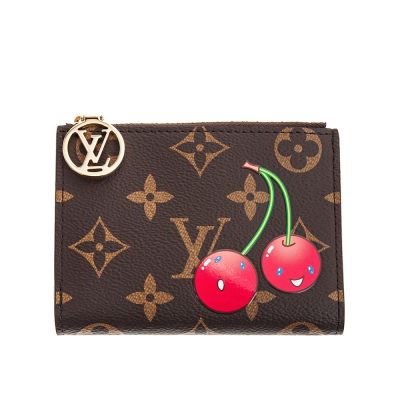 LOUIS VUITTON路易威登 LV x TM【M13420】村上隆限定Monogram帆布櫻桃圖案Lisa短夾