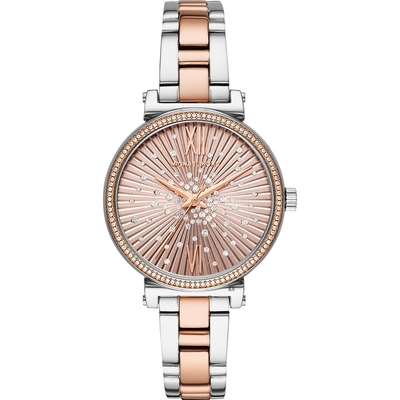 Michael Kors Sofie 晶鑽世界女錶 618質感盛典 送禮首選-粉x雙色版/36mm MK3972