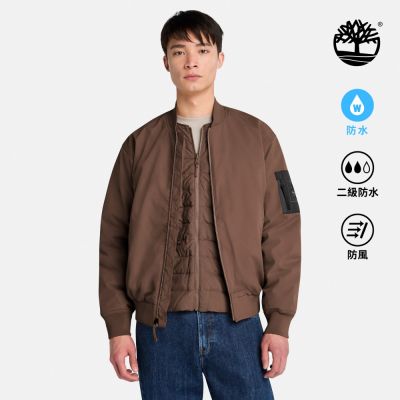Timberland官方旗艦 男款深棕色羽絨三合一防水飛行外套|A6927243