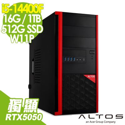 Acer 宏碁 Altos P150F8 高階商用工作站 (i5-14400F/16G/1TB+512G SSD/RTX5050-8G/W11P)