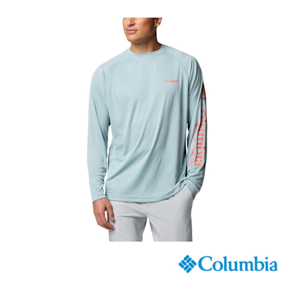 Columbia 哥倫比亞 男款-防曬UPF50快排長袖上衣-薄暮藍-UFM60940DE/JS