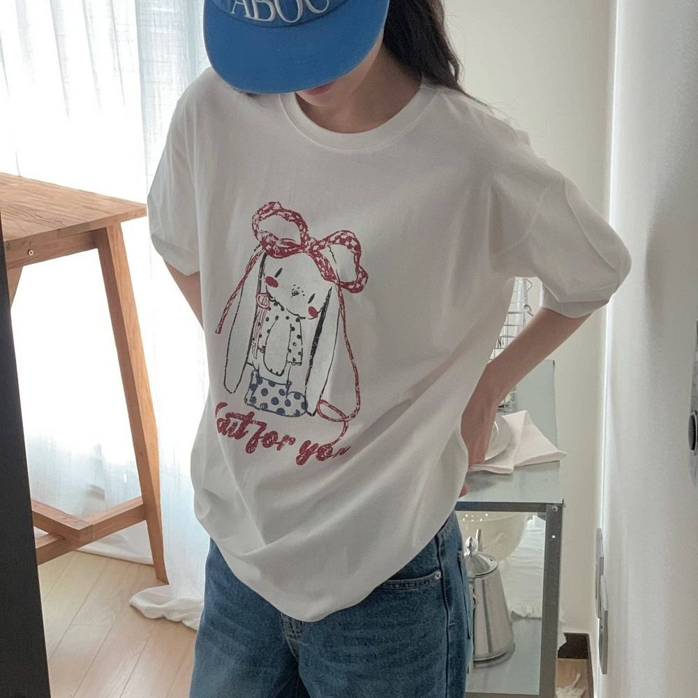 正韓女上衣 雨甜五分袖T恤FIE1187-創翊韓都