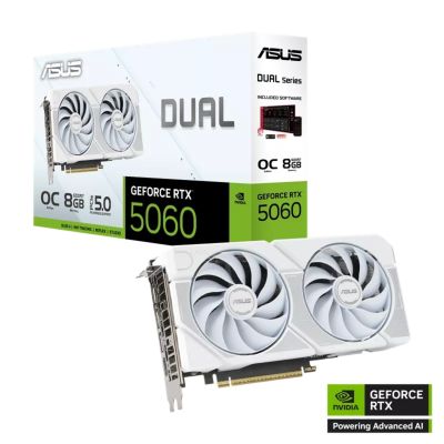 ASUS華碩 DUAL RTX5060 O8G WHITE 顯示卡 RTX5060