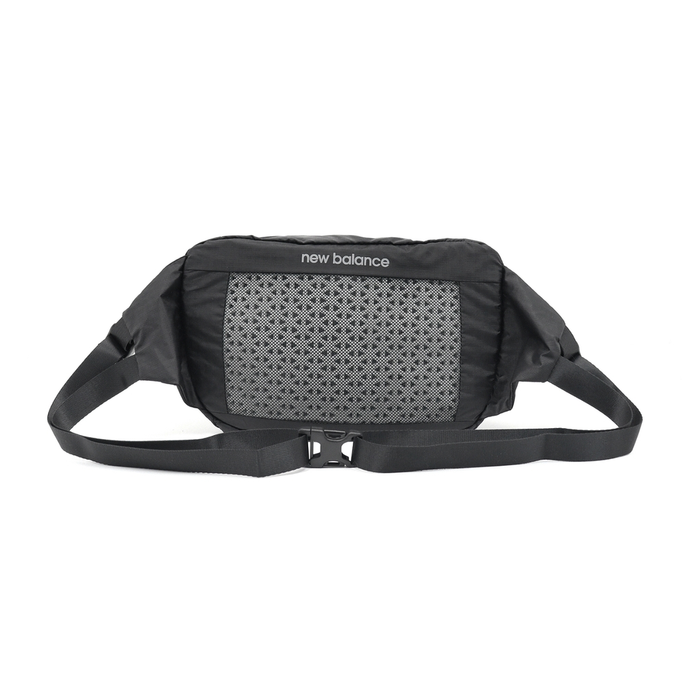 New Balance 側背包Running Waist Bag 男款黑斜肩包尼龍大容量