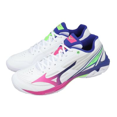 Mizuno 美津濃 羽球鞋 Wave Claw 4 寬楦 男女鞋 鴛鴦配色 白 羽排鞋 回彈 71GA2643-01
