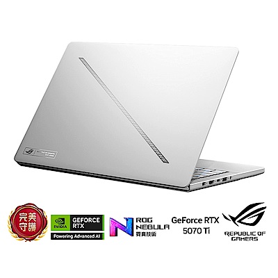 ASUS華碩 ASUS GA403WR 14吋3K電競筆電 (Ryzen AI 9 HX 370/GeForce RTX 5070 Ti/64GB/1TBSSD/鉑月銀/有燈效/ROG Zephyrus G14)