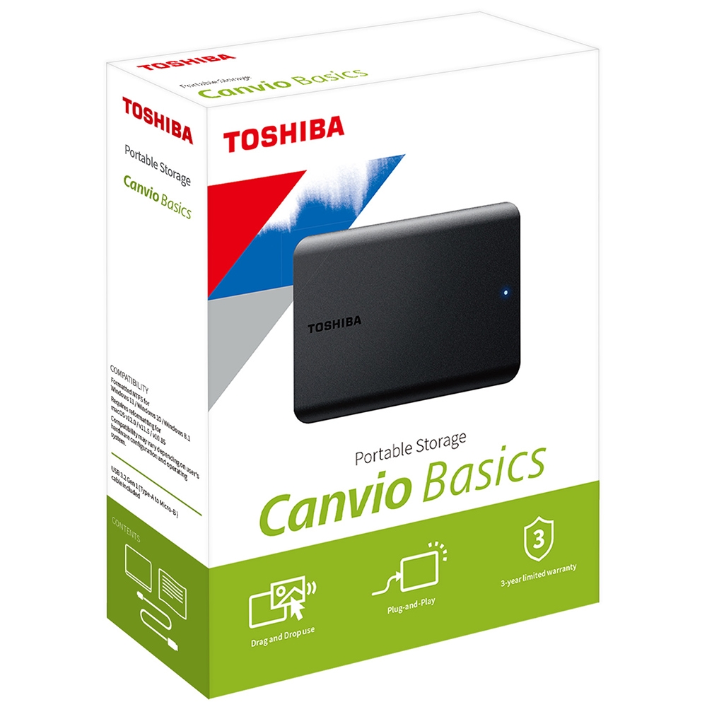 Toshiba 東芝Canvio Basics A5 4TB 2.5吋行動硬碟| 2.5吋4TB外接硬碟