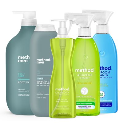 Method美則 嗨!營業中 陽光男孩5件組(沐浴洗髮 洗碗 浴室 多功能清潔)