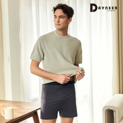 DAYNEER 素面寬鬆四角男內褲 M-XXL(湖泊灰)
