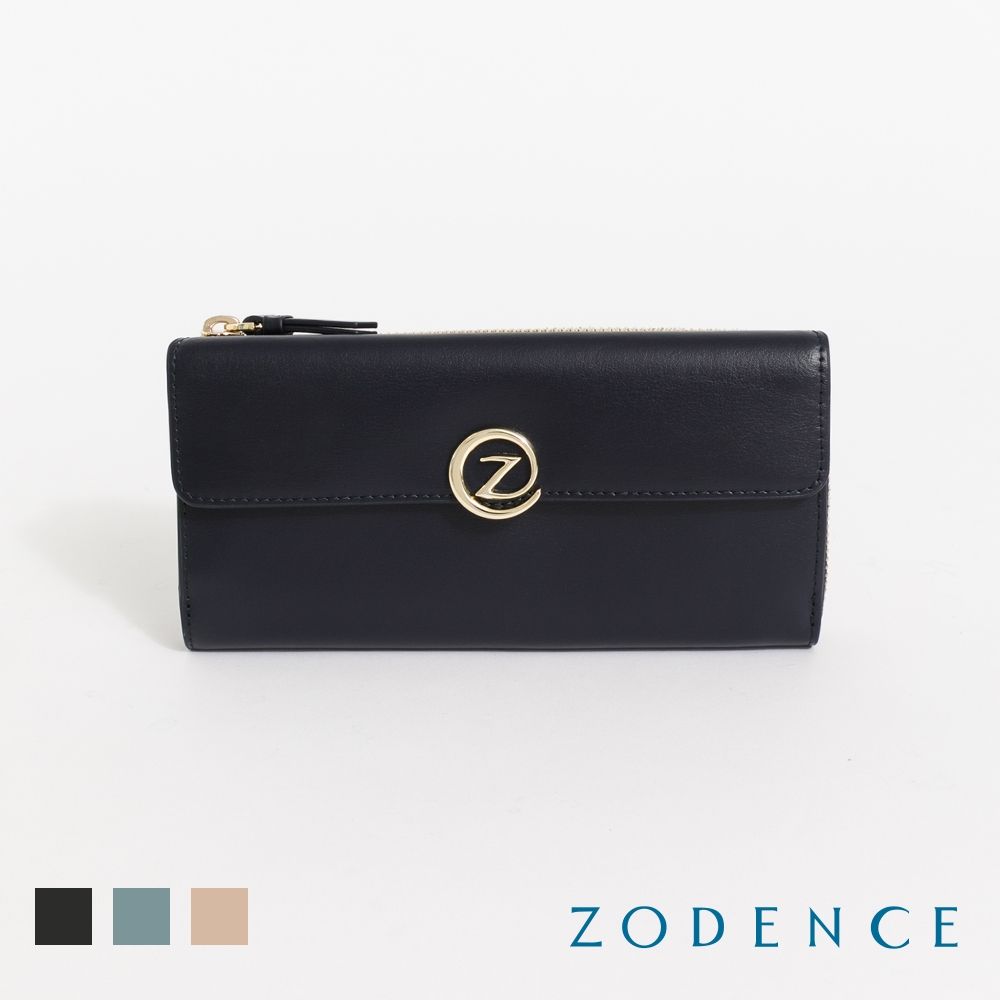 ZODENCE FOLIA雙面牛皮拉鍊長夾-多色