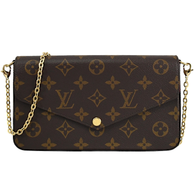 LOUIS VUITTON路易威登 LV M81896 M61276 Pochette Félicie 經典花紋鍊條斜背小提包
