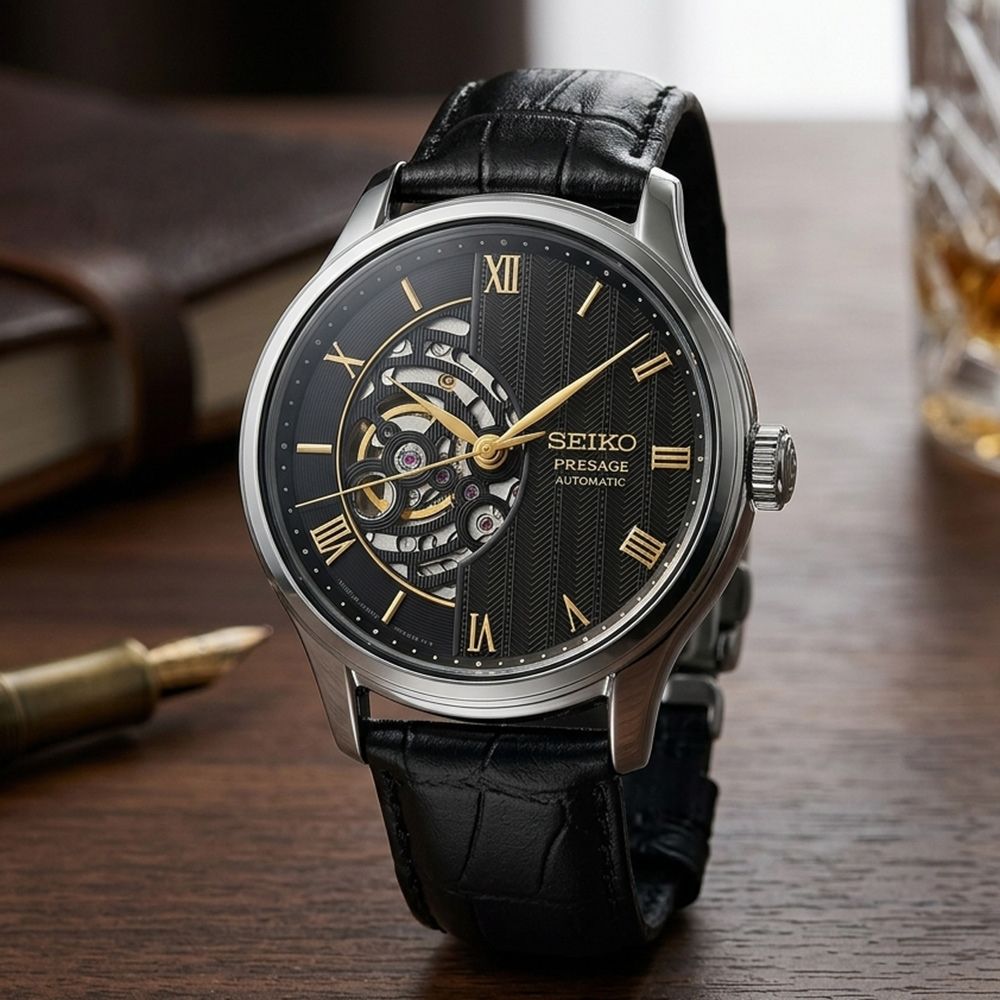 SEIKO 精工 Presage 日式庭園 鏤空機械錶 開學購物季 送禮首選-41.8mm(HCB008/4R71-00E0C)_SK045