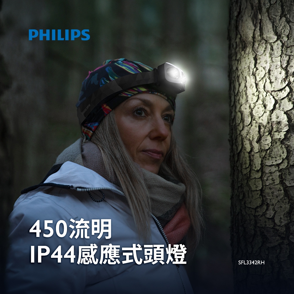 PHILIPS 飛利浦 450流明 IP44 感應式頭燈 SFL3342RH